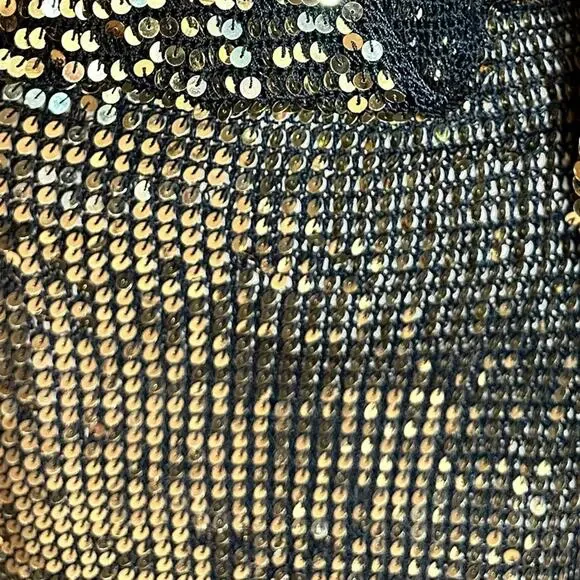 Retrofete Lucia Dress Knit Sequin Balloon Sleeve In Black SZ M/L $615 - Picture 15 of 16